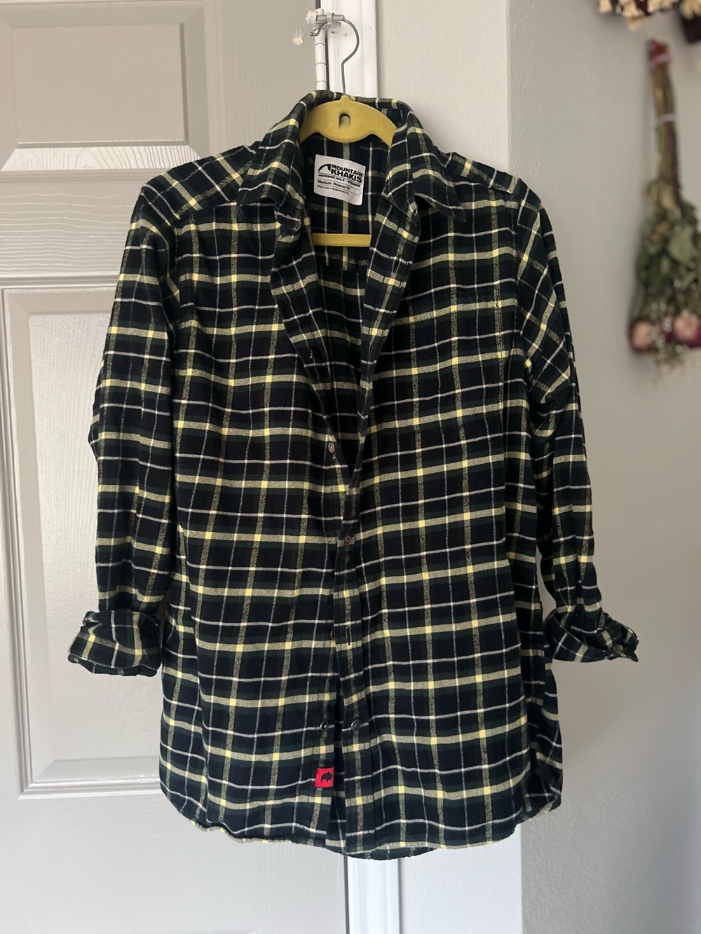 Mountain Khakis Black & Yellow Plaid flannel